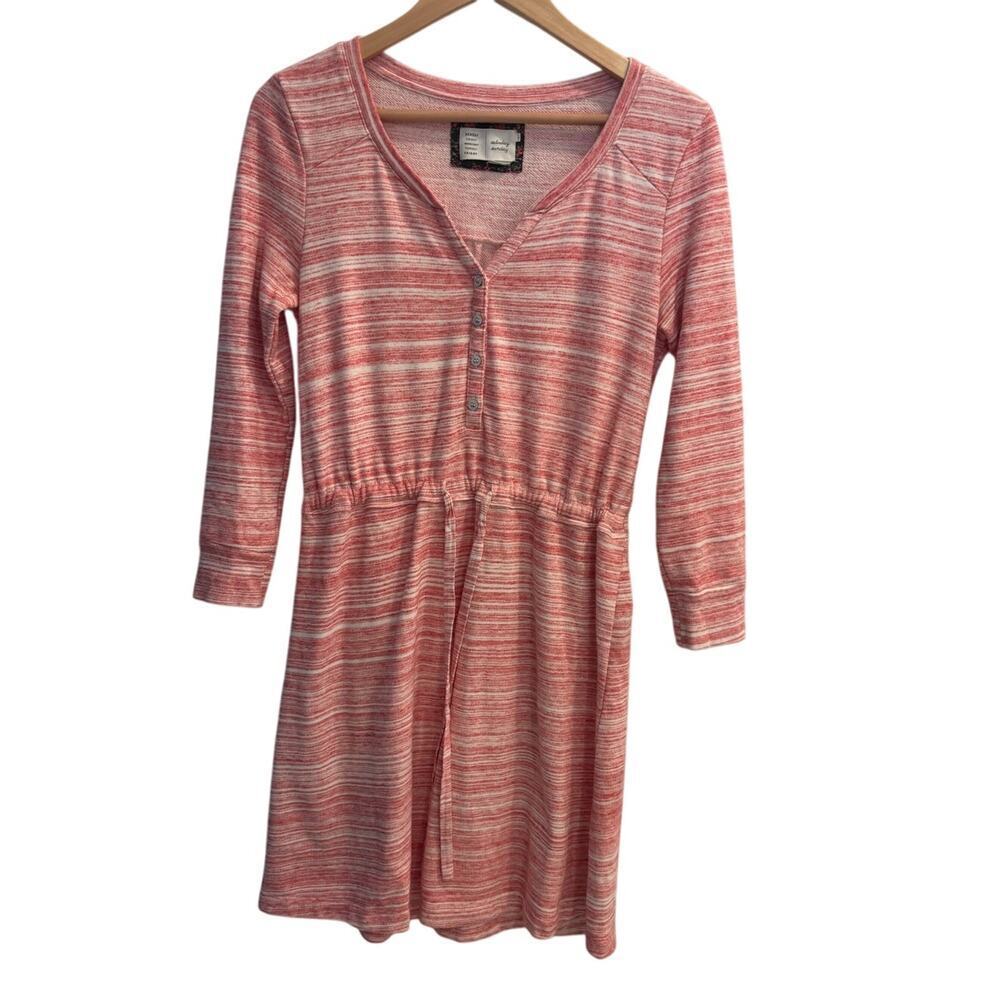 Saturday Sunday Size Small Pink Heathered Sweatshirt Dress